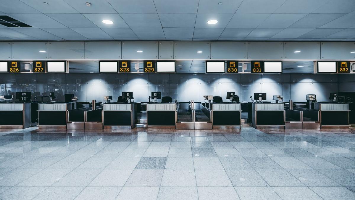 Zona check-in del aeropuerto