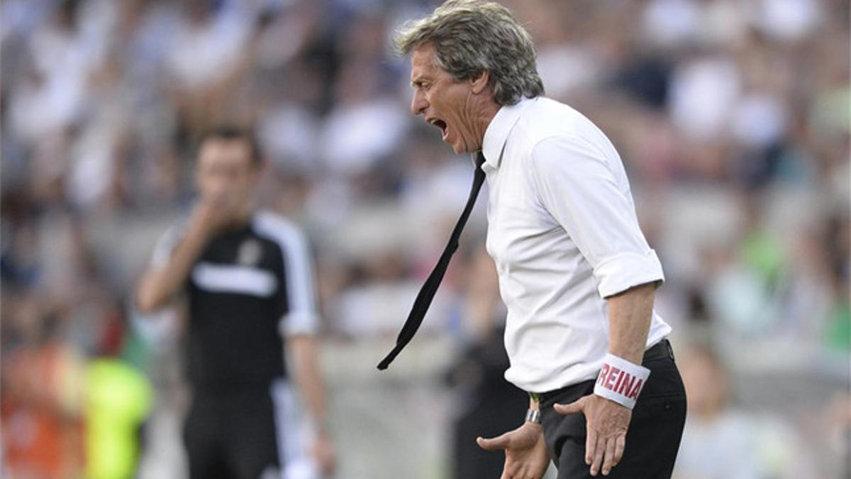 Jorge Jesús durante el partido entre el Benfica y el Vitoria SC