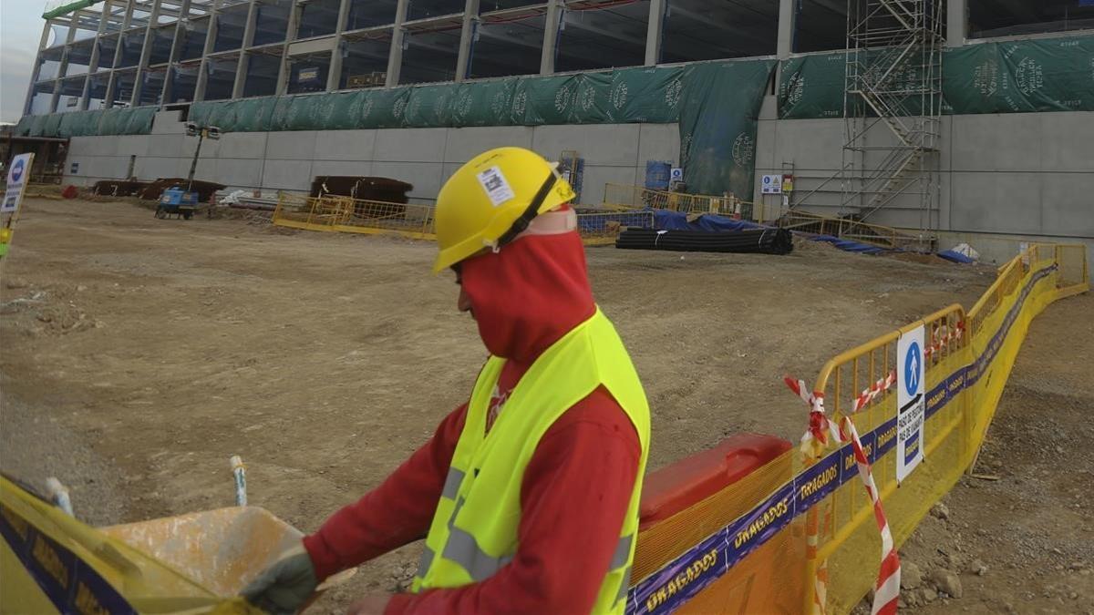 Obras en El Prat, en una foto de archivo