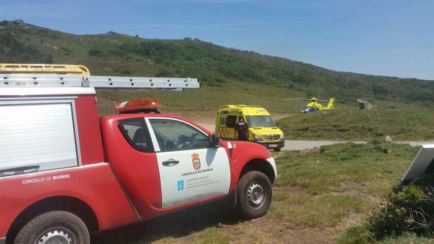 Lugar donde se realizó el rescate, en el Concello de Muíños. // FdV