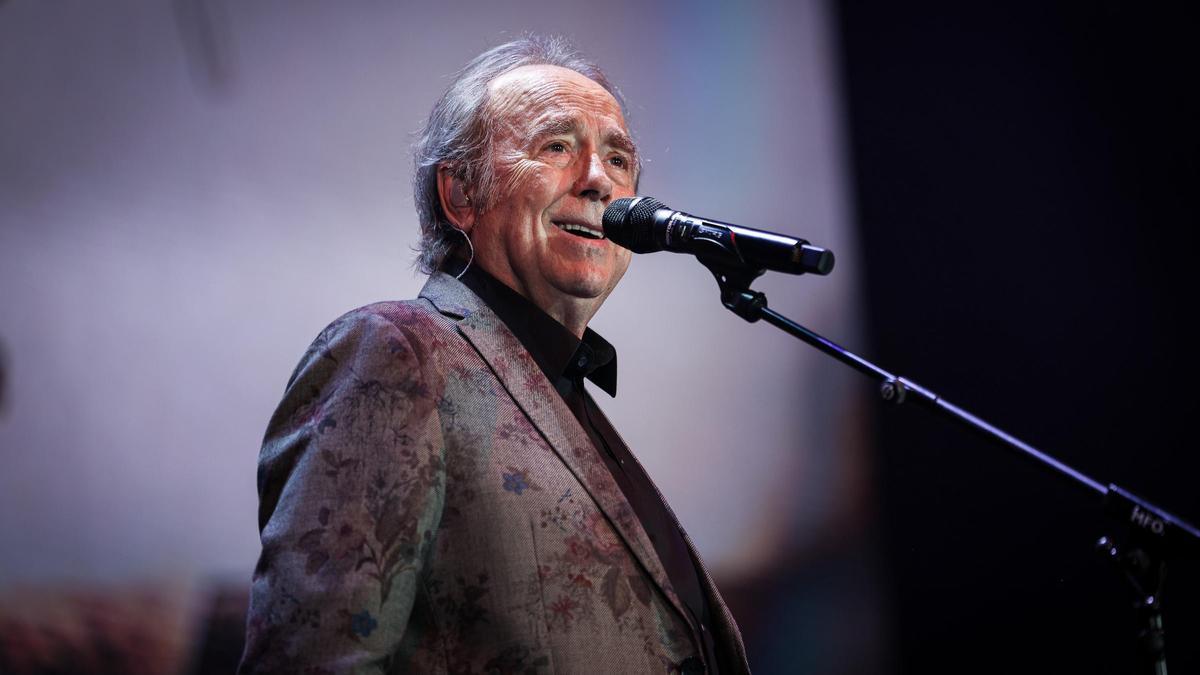 Joan Manuel Serrat en l'últim dels concerts de la seva dilatada carrera al Palau Sant Jordi