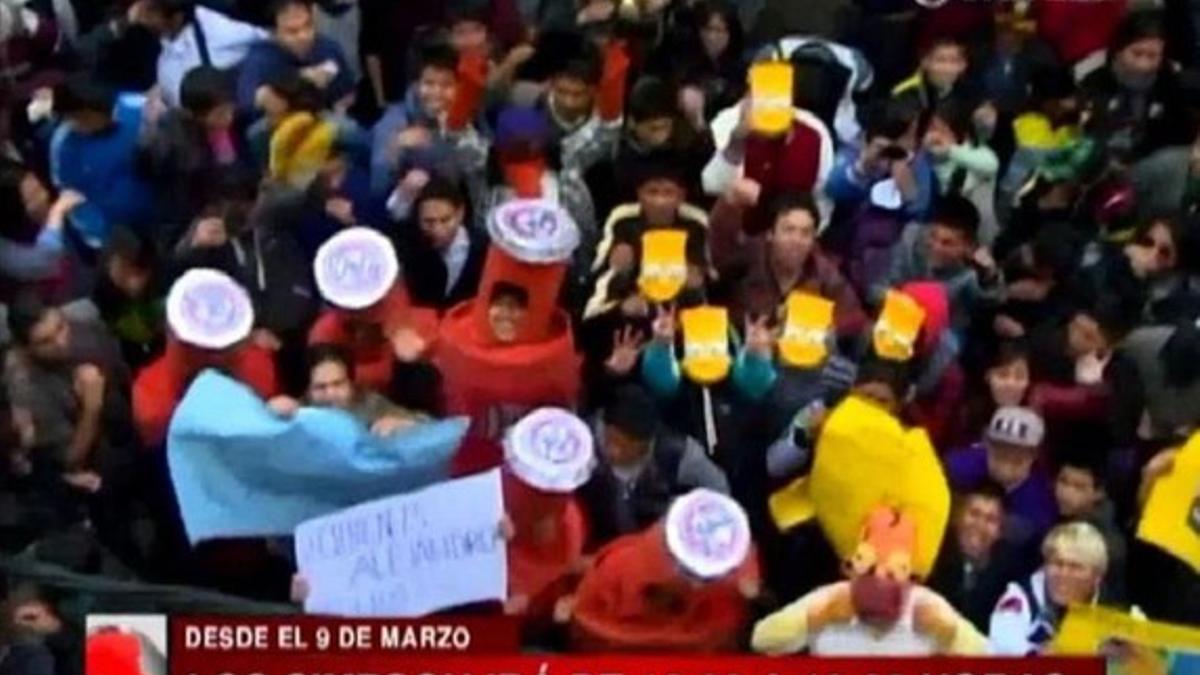 manifestacion en bolivia