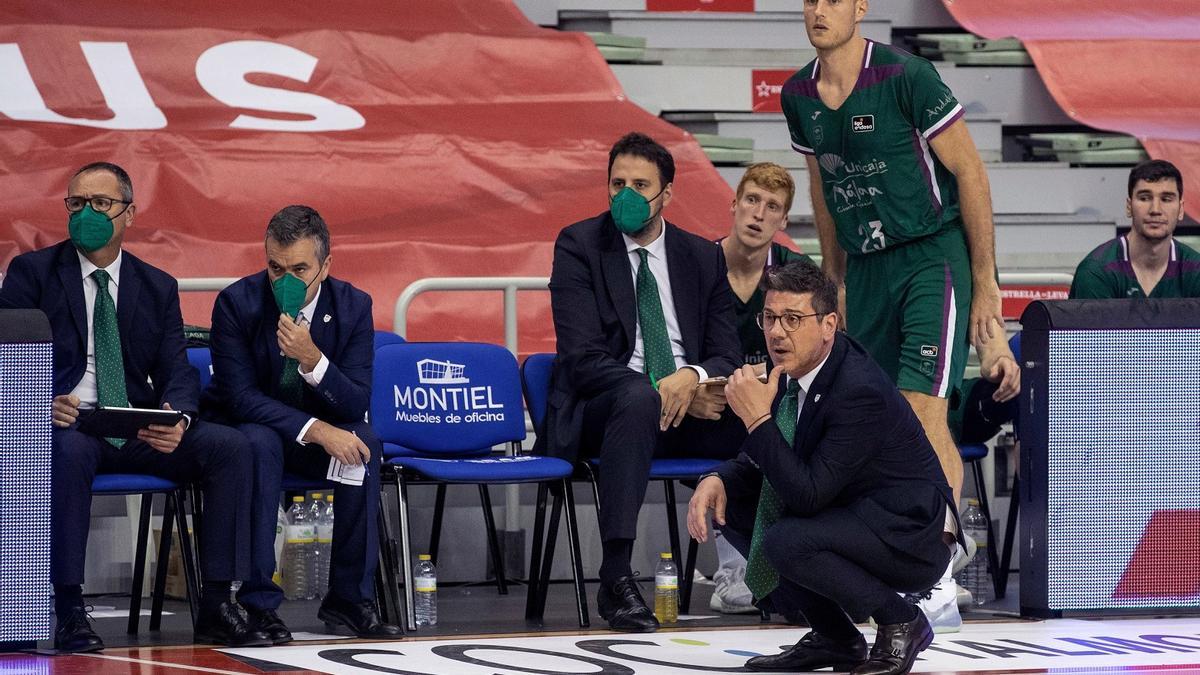 Katsikaris, durante el UCAM Murcia-Unicaja.