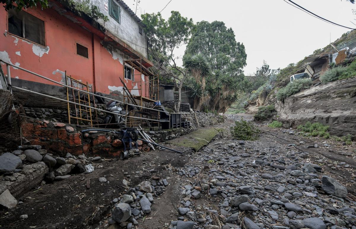 Vecinos de Las Goteras incomunicados tras los efectos de la borrasca Therese