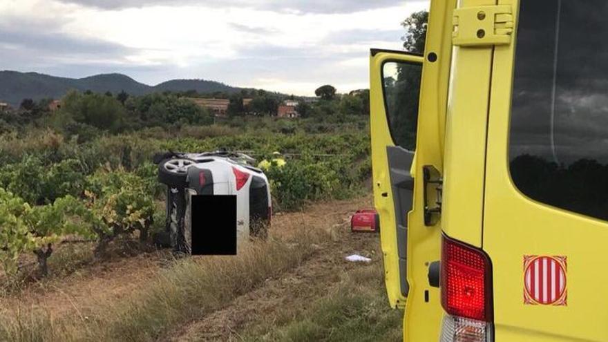 Un dels vehicles implicats en l&#039;accident, aquest dissabte