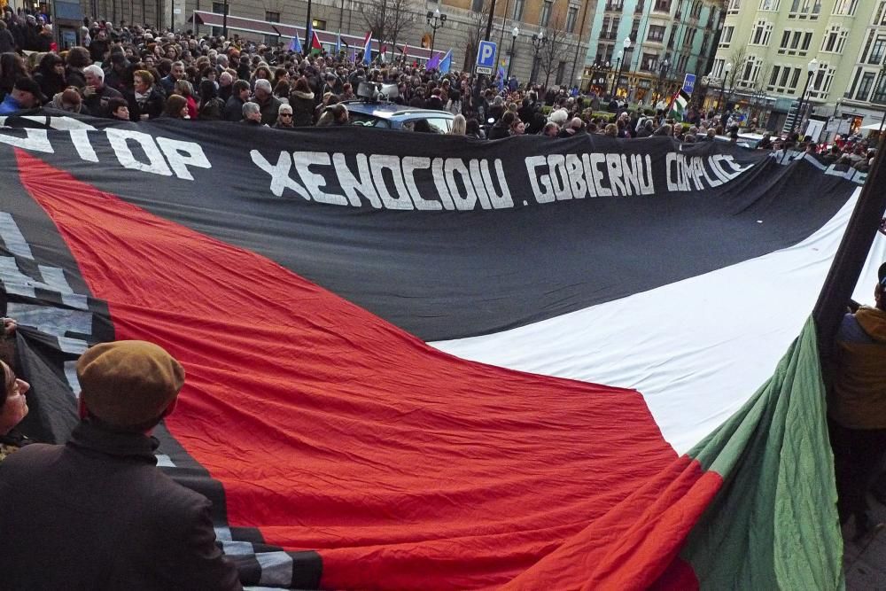 Manifestación contra Israel en Gijón.