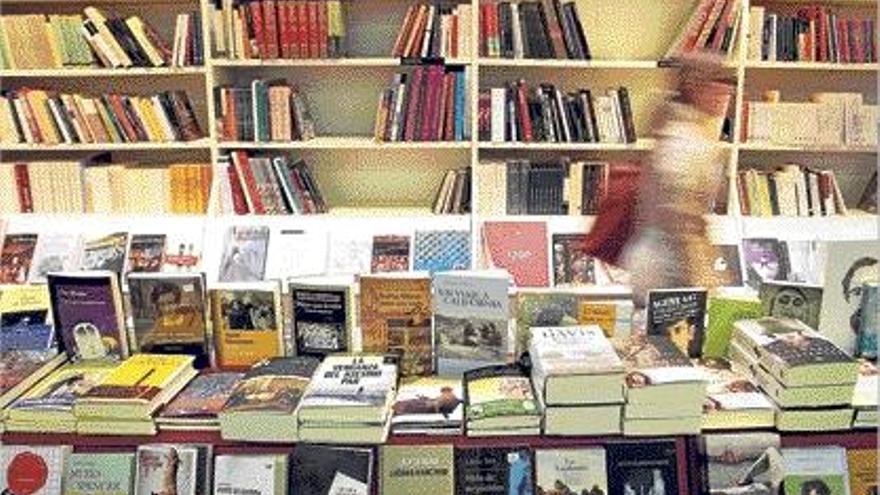 Imagen del interior de una librería de Valencia.