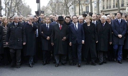 Masiva manifestación en París contra el terrorismo