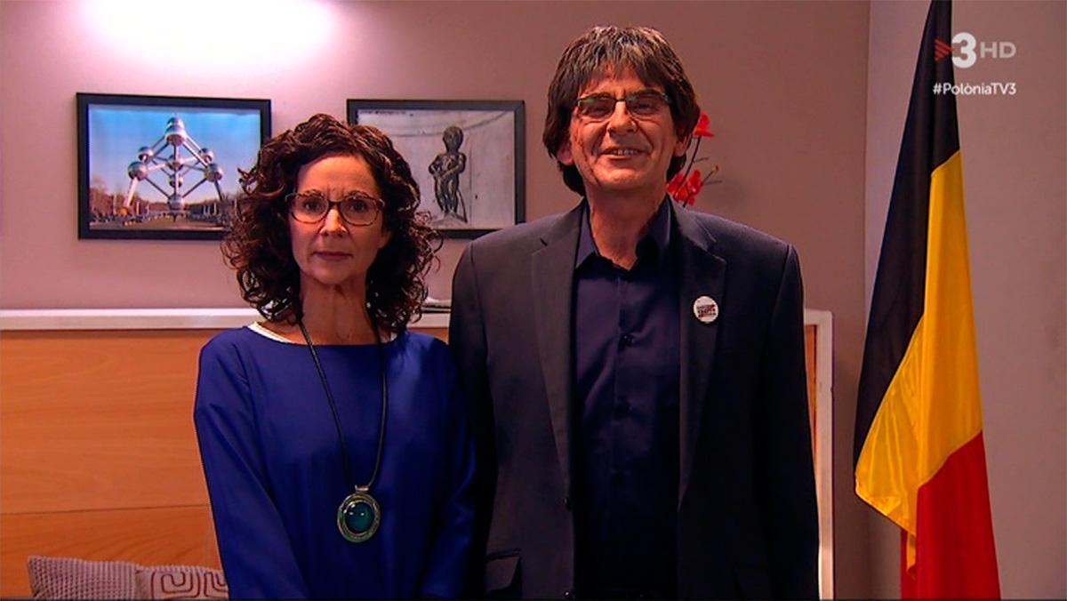 Vídeo sobre el programa ’Polònia’ (TV-3), en el que aparecen Marta Rovira y Carles Puigdemont.