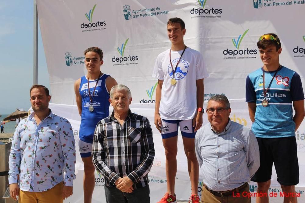 Final de triatlón de deporte escolar