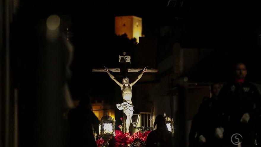 Jueves Santo en Lorca: El Silencio se impone en el Barrio