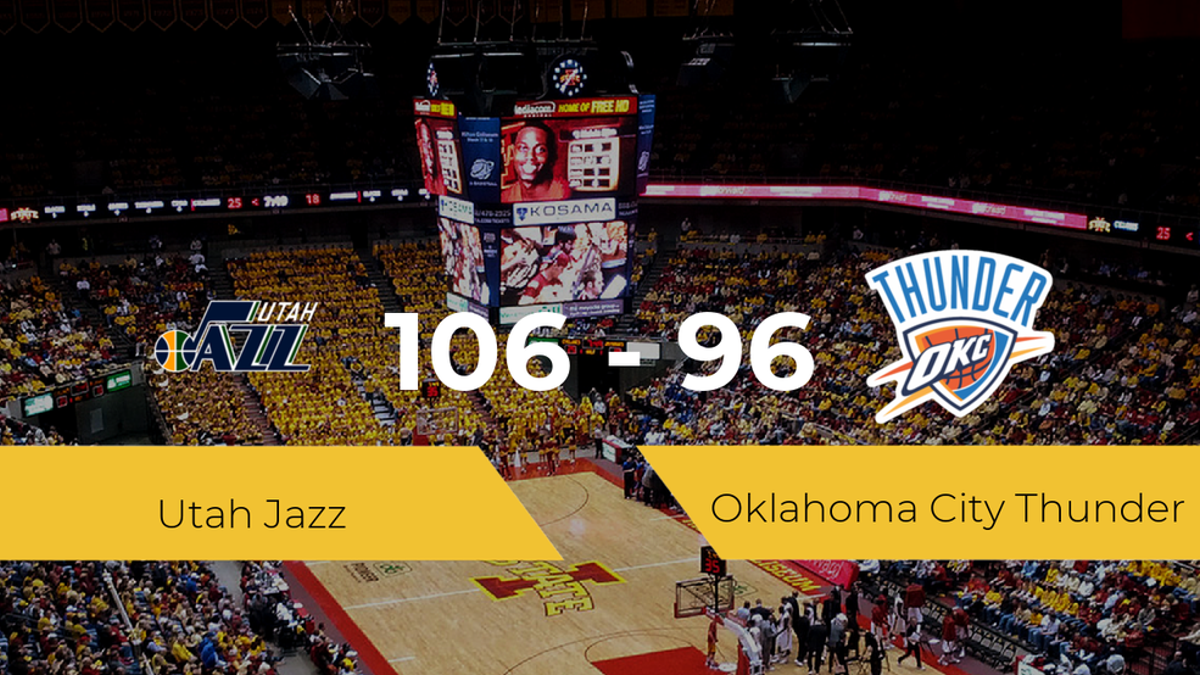 Utah Jazz se impone por 106-96 frente a Oklahoma City Thunder