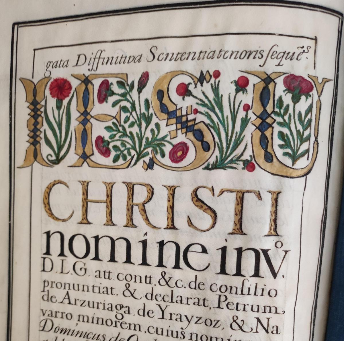 Uno de los documentos del archivo familiar de los hermanos Angulo Sainz de Varanda.