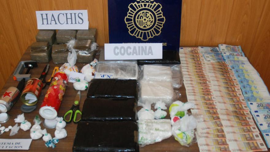 Incautados en El Campello 9 kilos de cocaína y 5 de hachís