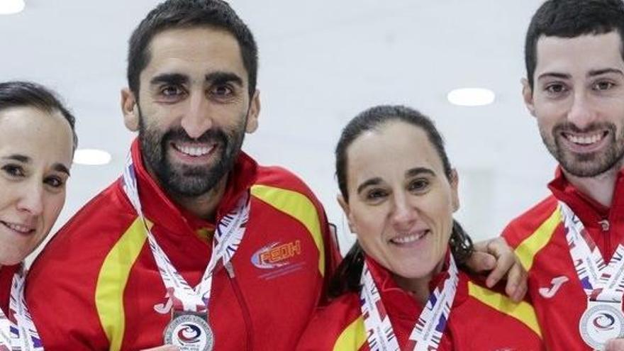 El equipo mixto español de curling.