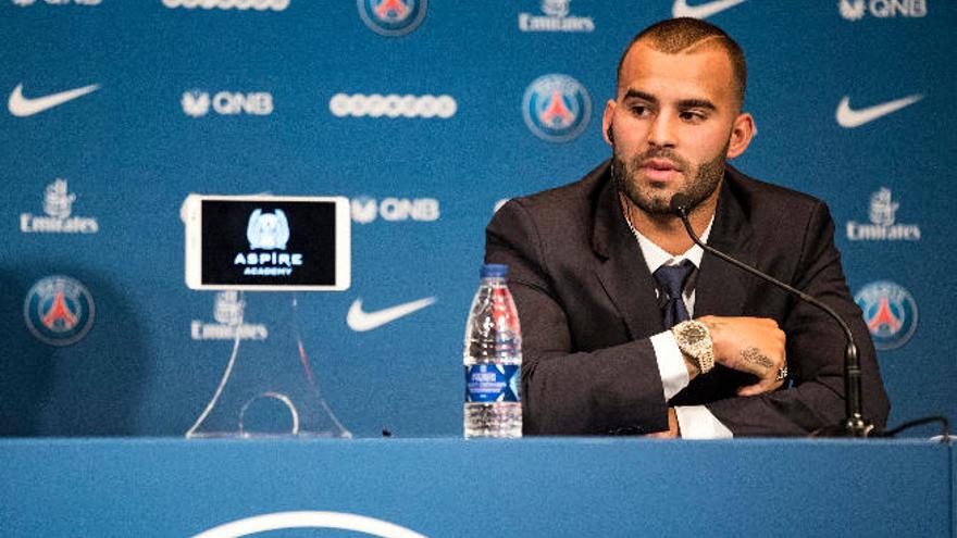 Jesé Rodríguez, durante su presentación como nuevo jugador del PSG.