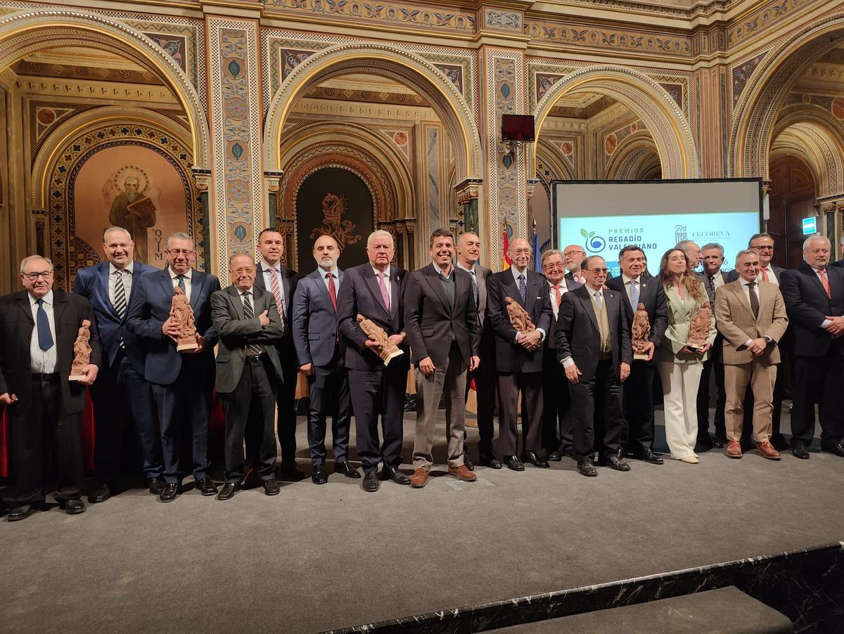 Los galardonados en el acto al que asistió Carlos Mazón