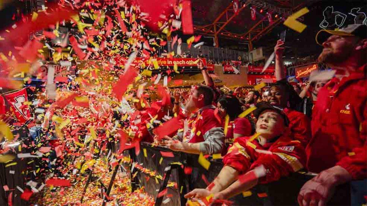 Los aficionados de los Chiefs celebraron su victoria