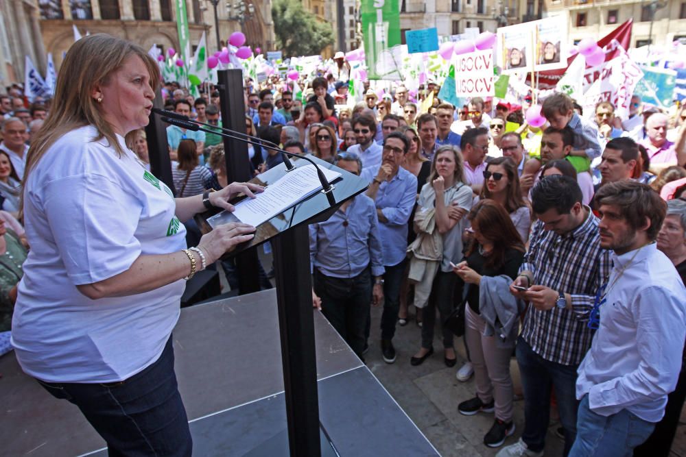 Cientos de alicantinos, en la protesta contra Marzà en Valencia