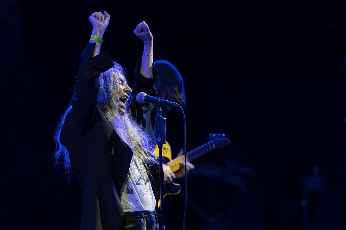 Patti Smith, en su última actuación en Barcelona, en 2024