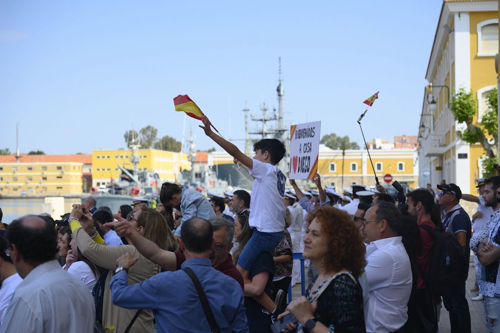 Llegada del buque Hesperides a Cartagena