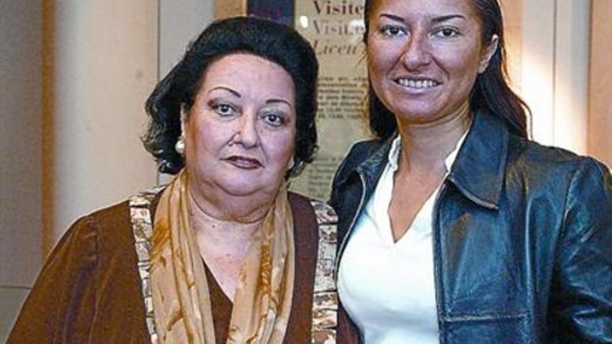 Montserrat Caballé y su hija,la soprano Montse Martí.