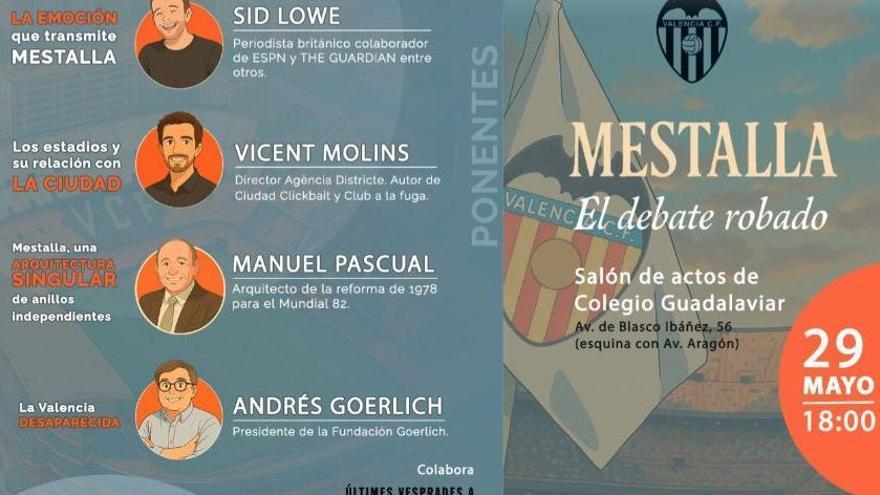 Cartel con el que la asociación valencianista anuncia el acto de este jueves 29 de mayo