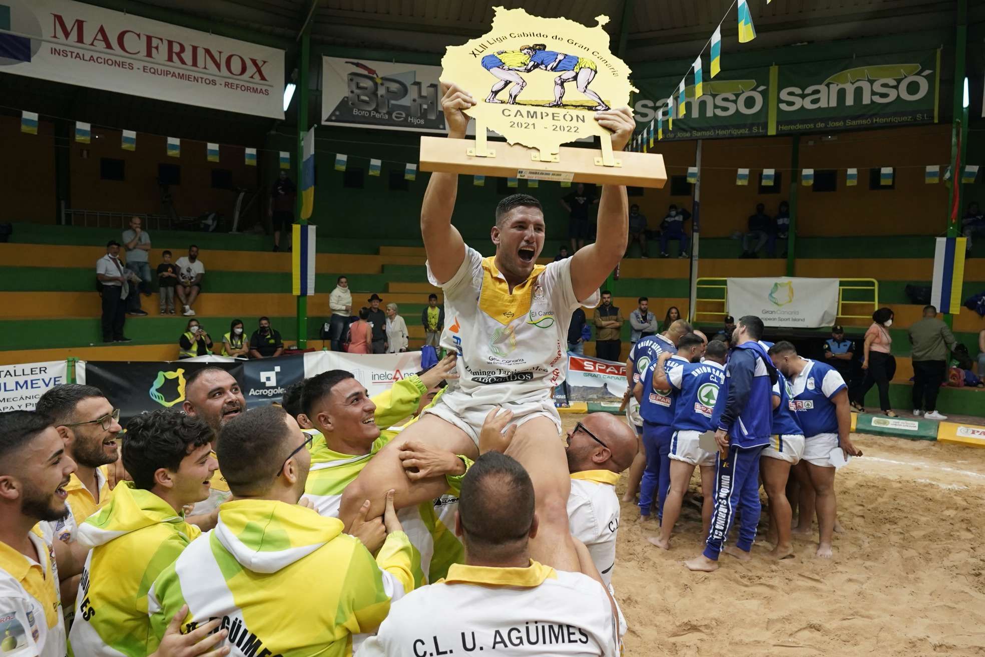 Lucha canaria: Unión Aguimes, Campeón de la Tercera Categoría tras superar al Unión Sardina SPAR Gran Canaria