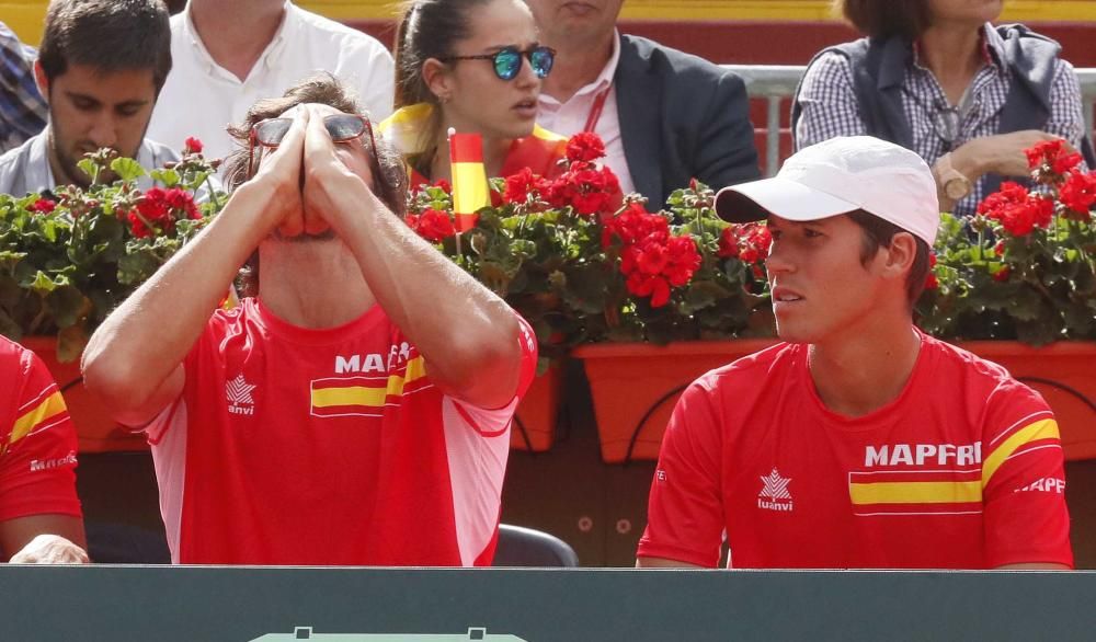 La celebración del equipo español de Copa Davis