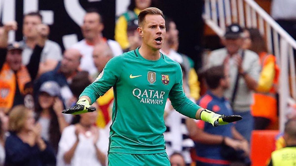 Marc-André Ter Stegen canalizó la salida de balón de su equipo