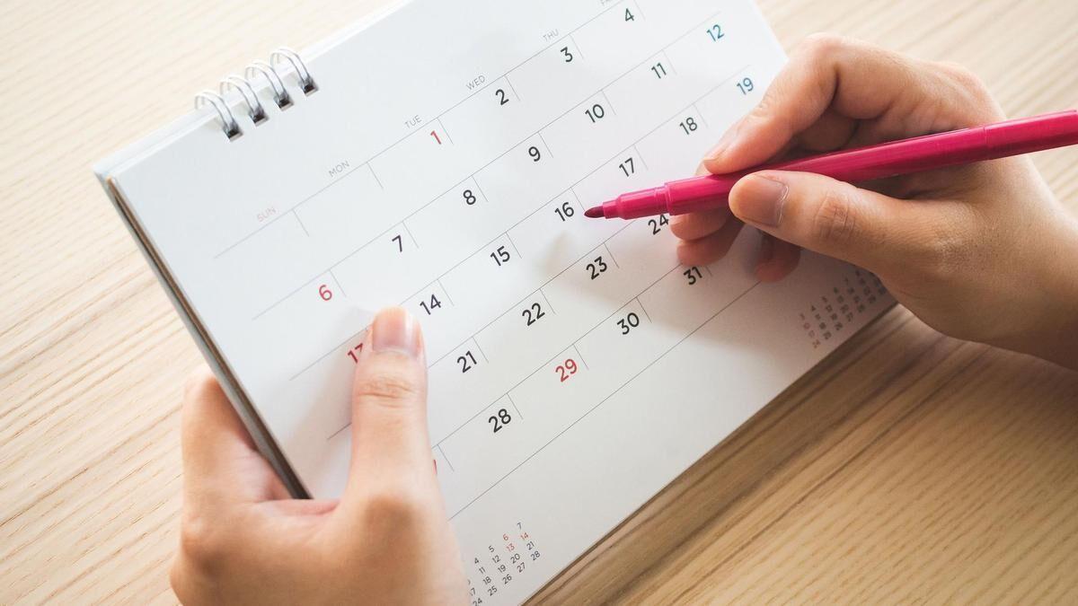 Un calendari laboral.