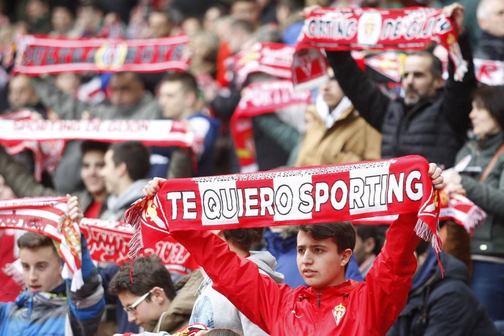 El partido entre el Real Sporting y el Numancia, en imágenes