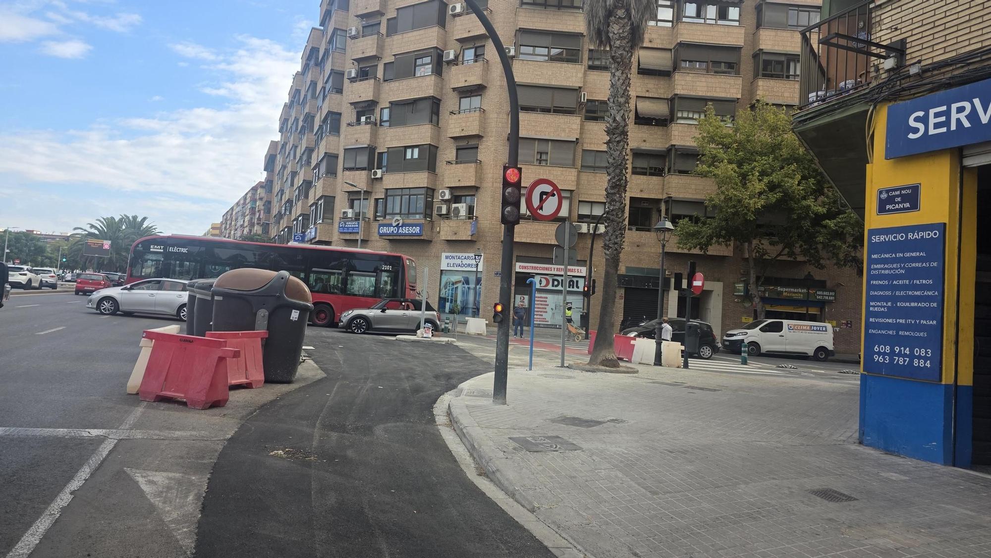 Obras masivas de carriles bici en Patraix y Jesús