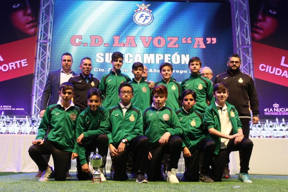 170 equipos premiados en la Gala del Fútbol Base Provincial en La Nucía