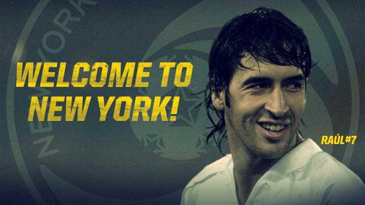 Los New York Cosmos comunicaron el fichaje de Raúl González