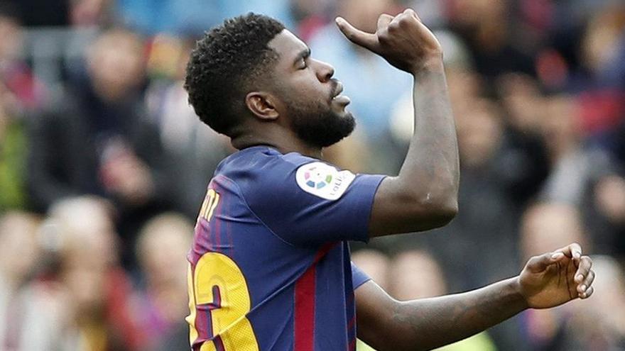 El defensa del FC Barcelona, Samuel Umtiti