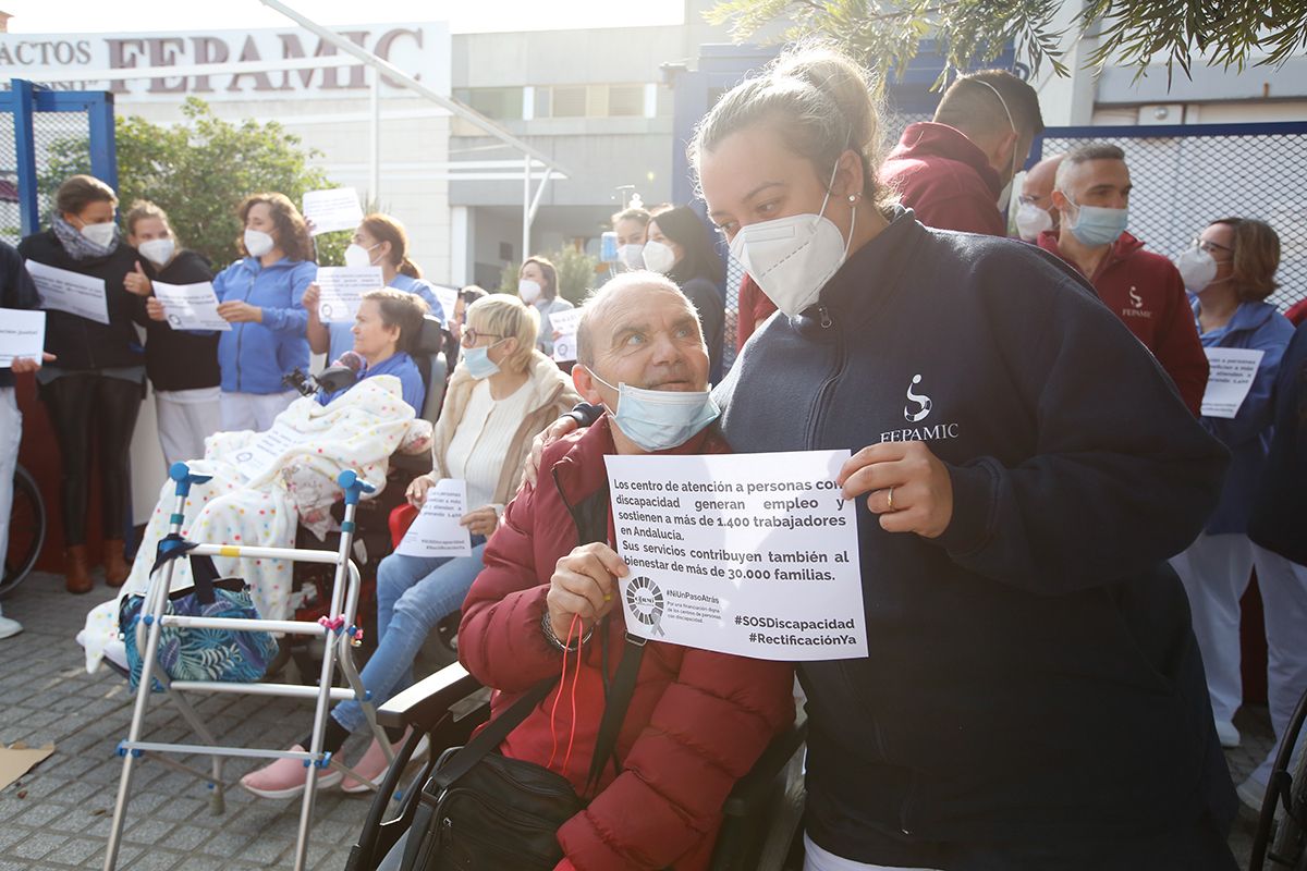 Movilizaciones de los centros para atención a la discapacidad en Córdoba