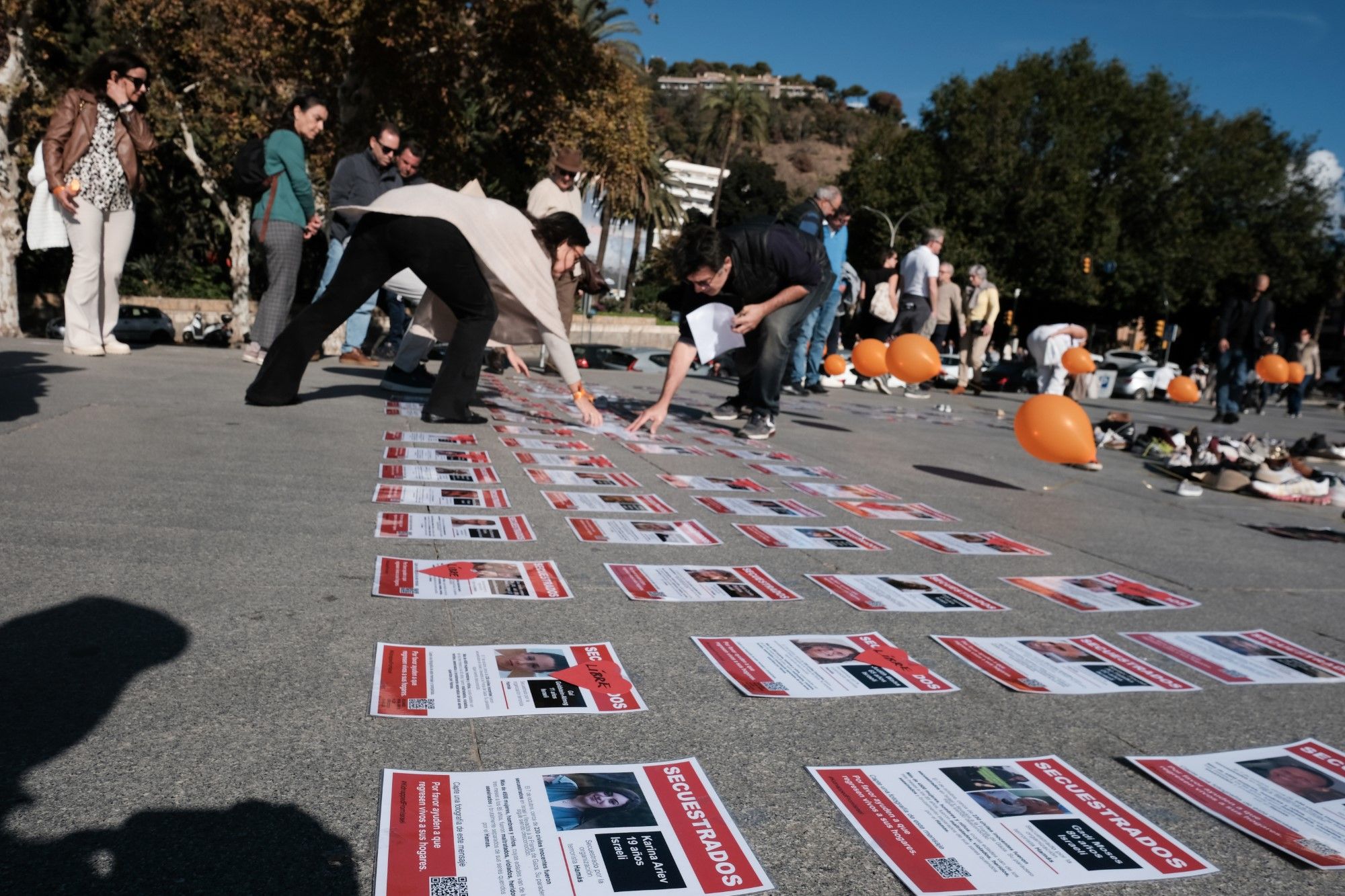 Manifestación de solidaridad con los rehenes secuestrados por Hamás