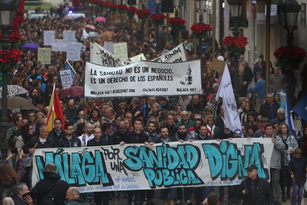 Marcha por la sanidad pública en Málaga