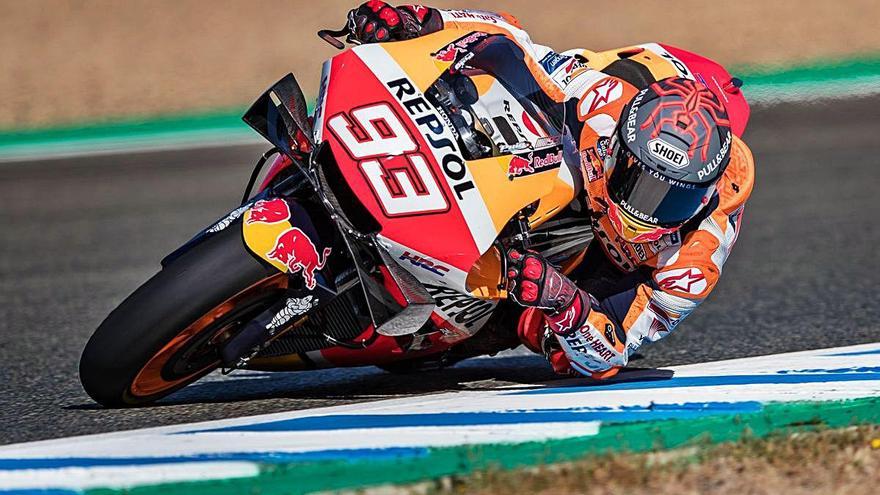 Marc Márquez, ahir a Jerez.