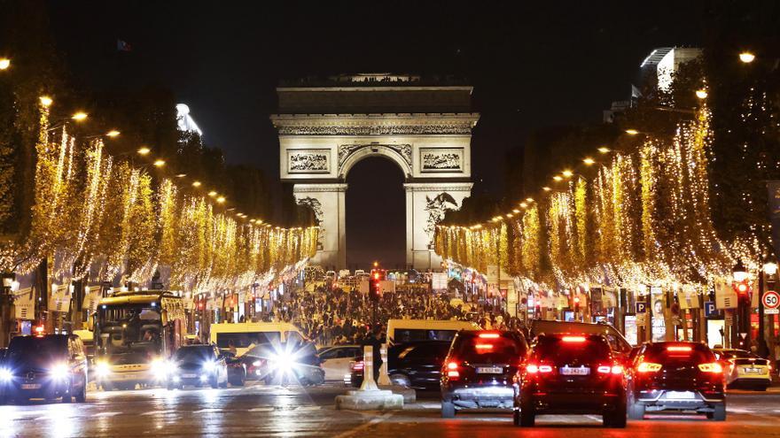 Campos Elíseos en París, Francia.