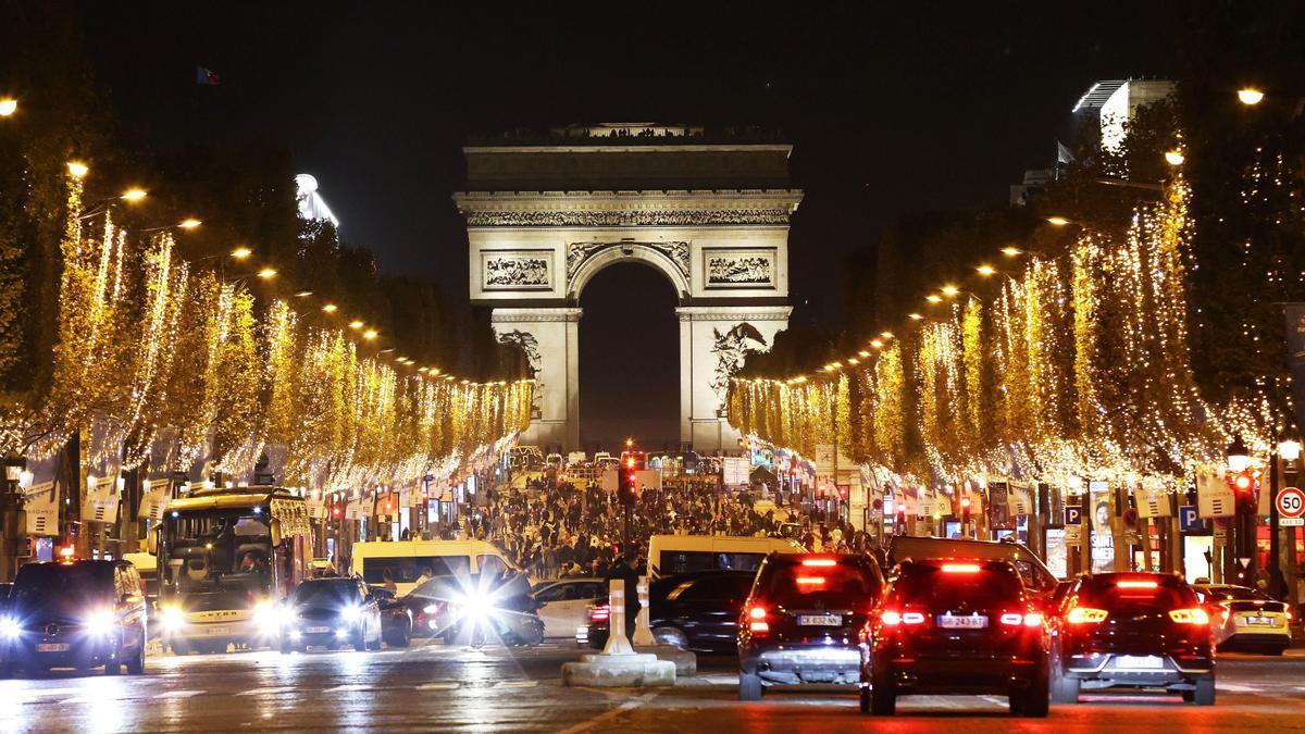 Campos Elíseos en París, Francia.