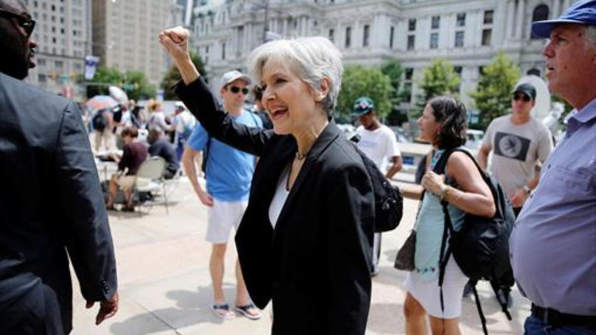 La candidata verde Jill Stein, en Filadelfia, el pasado junio.