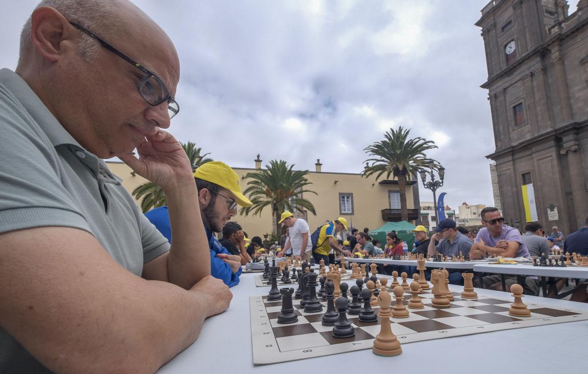 Simultánea de ajedrez en Vegueta, en Las Palmas de Gran Canaria