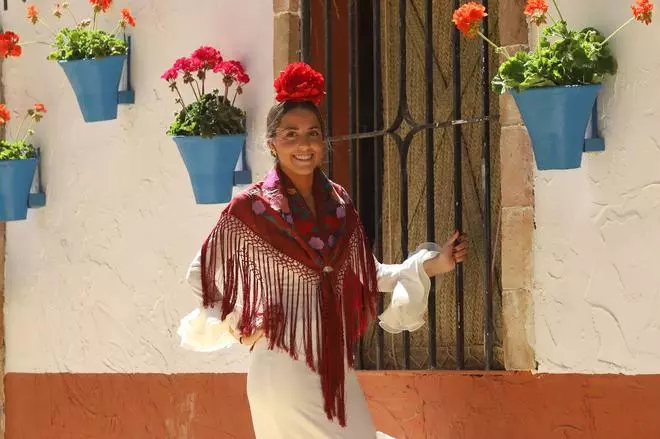 Trajes de gitana el jueves de Feria
