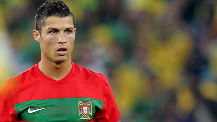 Cristiano Ronaldo, durante el partido Portugal - Brasil del pasado Mundial