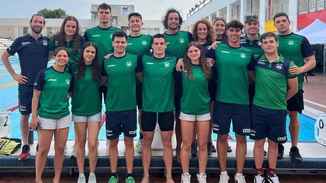 Los nadadores del Club Natación Santa Olaya que participaron en los campeonatos de España. |