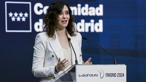 Isabel Díaz Ayuso durante la gala de las nominaciones de los Premios Laureus