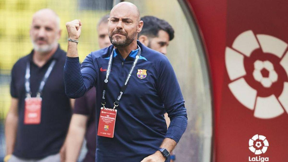 Jordi Pérez, entrenador del Alevín A del Barça en LaLiga Promises