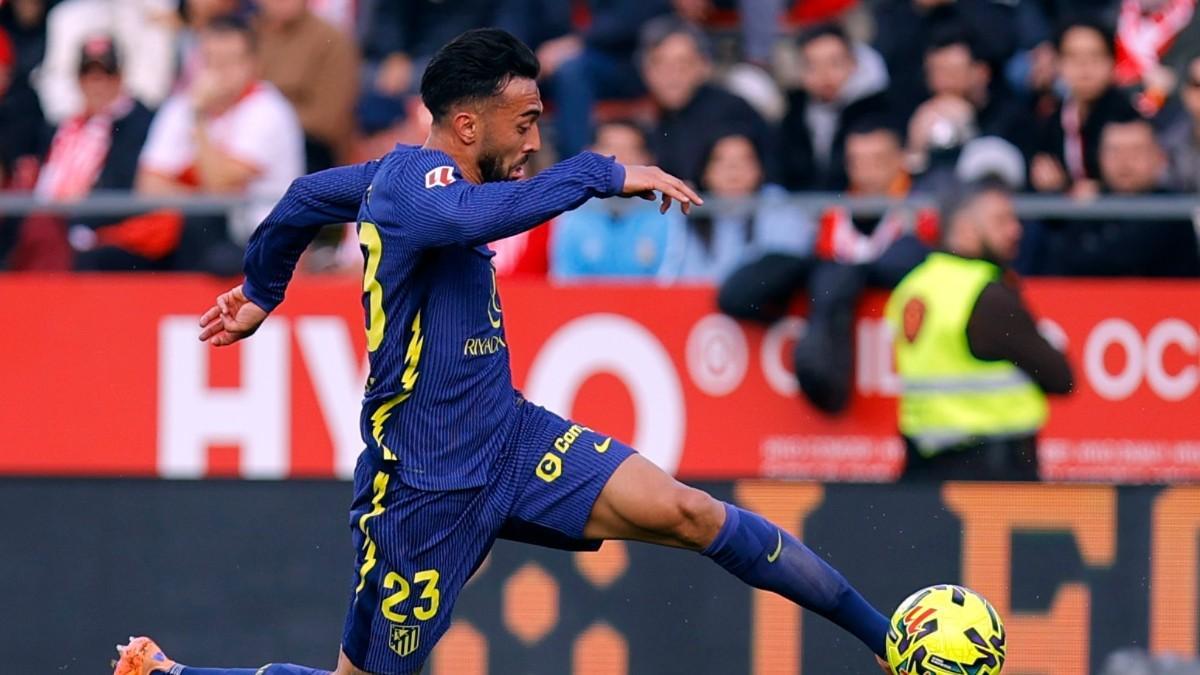 Nico González, con el Atlético en Girona